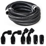 10/16/20FT 6AN CPE Fuel line Hose Braided Nylon Stainless Steel Oil Gas - Image 2