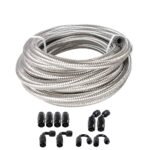 10/16/20FT 6AN CPE Fuel line Hose Braided Nylon Stainless Steel Oil Gas - Image 18