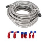 10/16/20FT 6AN CPE Fuel line Hose Braided Nylon Stainless Steel Oil Gas - Image 30