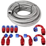 10/16/20FT 6AN CPE Fuel line Hose Braided Nylon Stainless Steel Oil Gas - Image 16