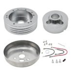 GSTP 5 & 6 Hole Steering Wheel Polished Hub Adapter for Flaming River,Ididit,GM,Chevy - Image 2
