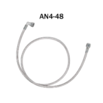 Turbo Oil Feed Line 48" Steel Braided 4AN 90 Degree Straight Hose - Image 11