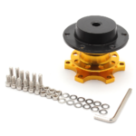 Universal Sports Steering Wheel Quick Release Snap Off Boss Kit Hub Adapter Red - Image 9