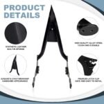 22" Motorcycle Sissy Bar Backrest Pad Compatible with Harley Touring Models (2009-2024） - Image 4