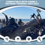 22" Motorcycle Sissy Bar Backrest Pad Compatible with Harley Touring Models (2009-2024） - Image 6