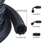 Universal 10AN Baffled Oil Catch Can Breather Can with Drain Valve 750ML Bundle and 10AN 5/8'' Fuel Line Fitting Kit Nylon Braided CPE Oil Hose - Image 7