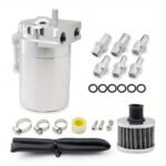 Baffled Oil Catch Can Kit Reservoir Tank with Breather Filter - Image 10