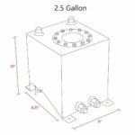 2.5 Gallon Universal Aluminum Racing Drift Fuel Cell Gas Tank + Level Sender - Image 3