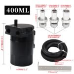 Upgraded Baffled Oil Catch Can with Breather Filter Kit Aluminum Oil Reservoir Tank with 3/8" Strengthened NBR Fuel Line - Image 2