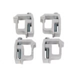4 PCS Truck Cap Topper Camper Shell Mounting Clamps Heavy Duty Aluminum Silver