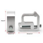 4 PCS Truck Cap Topper Camper Shell Mounting Clamps Heavy Duty Aluminum Silver - Image 2