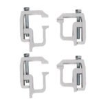 4 PCS Truck Cap Topper Camper Shell Mounting Clamps Heavy Duty Aluminum Silver - Image 3
