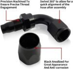 2PCS AN4/AN6/AN8/AN10/AN12 Swivel Hose End Fitting Adapter For Oil/Fuel/Gas Hose Line - Image 5