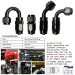 2PCS AN4/AN6/AN8/AN10/AN12 Swivel Hose End Fitting Adapter For Oil/Fuel/Gas Hose Line - Image 6