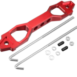 190mm Red Aluminum Alloy Car Battery Tie Down Bracket
