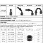 2PCS 4AN 6AN 8AN 10AN 12AN 0°/45°/90°/180° Push Lock Hose End Fitting Fuel Line Adaptor - Image 8