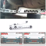 Rear Lower Control Arm Subframe Brace Tie Bar Kit For 92-95 Honda Civic EG - Image 14